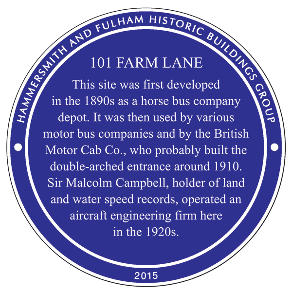 101 Farm Lane plaque