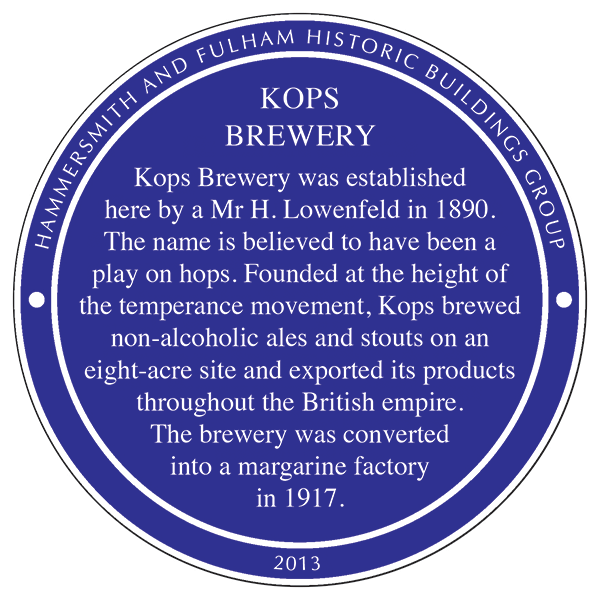 Kops Brewery plaque
