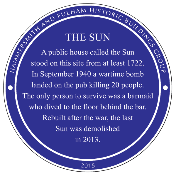 The Sun Public House plaque