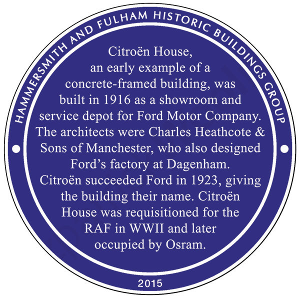 Citroen House plaque