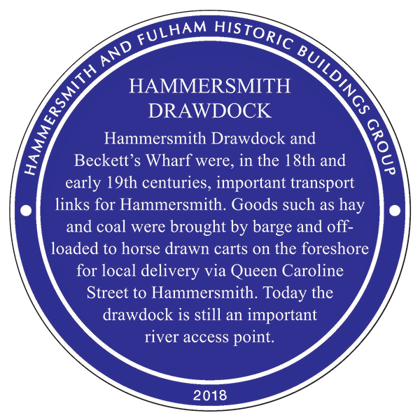 Hammersmith Drawdock plaque