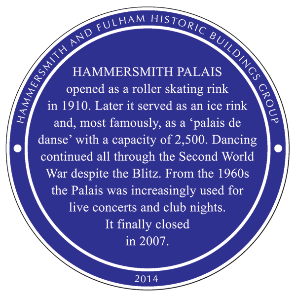 Hammersmith Palais plaque