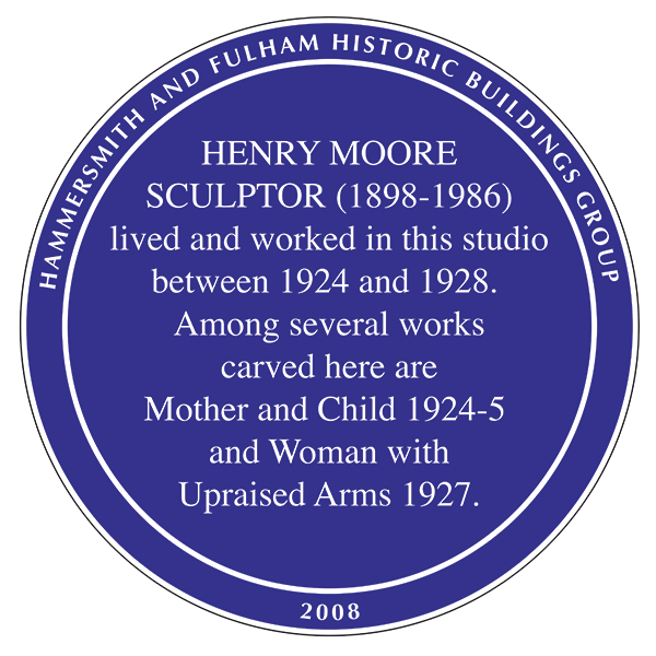 Henry Moore's Studio plaque